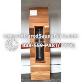 WOOD BENCHS + HEATERS - HEMLOCK WOOD BENCH + HEATHER + BLACK COVER ( 56.7" x 15.5" ) 2