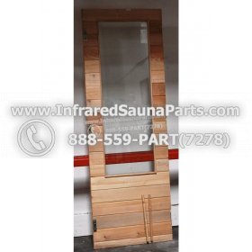 WOOD SAUNA WALLS - HEMLOCK WOOD SAUNA PANEL WITH GLASS ( 72.5" x 25" ) 4