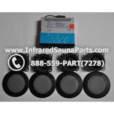 COMPLETE STEREO + SPEAKERS + COVERS - COMPLETE STEREO SYSTEM KAIZHEN KZ-5081 WITH 4 SPEAKERS 1